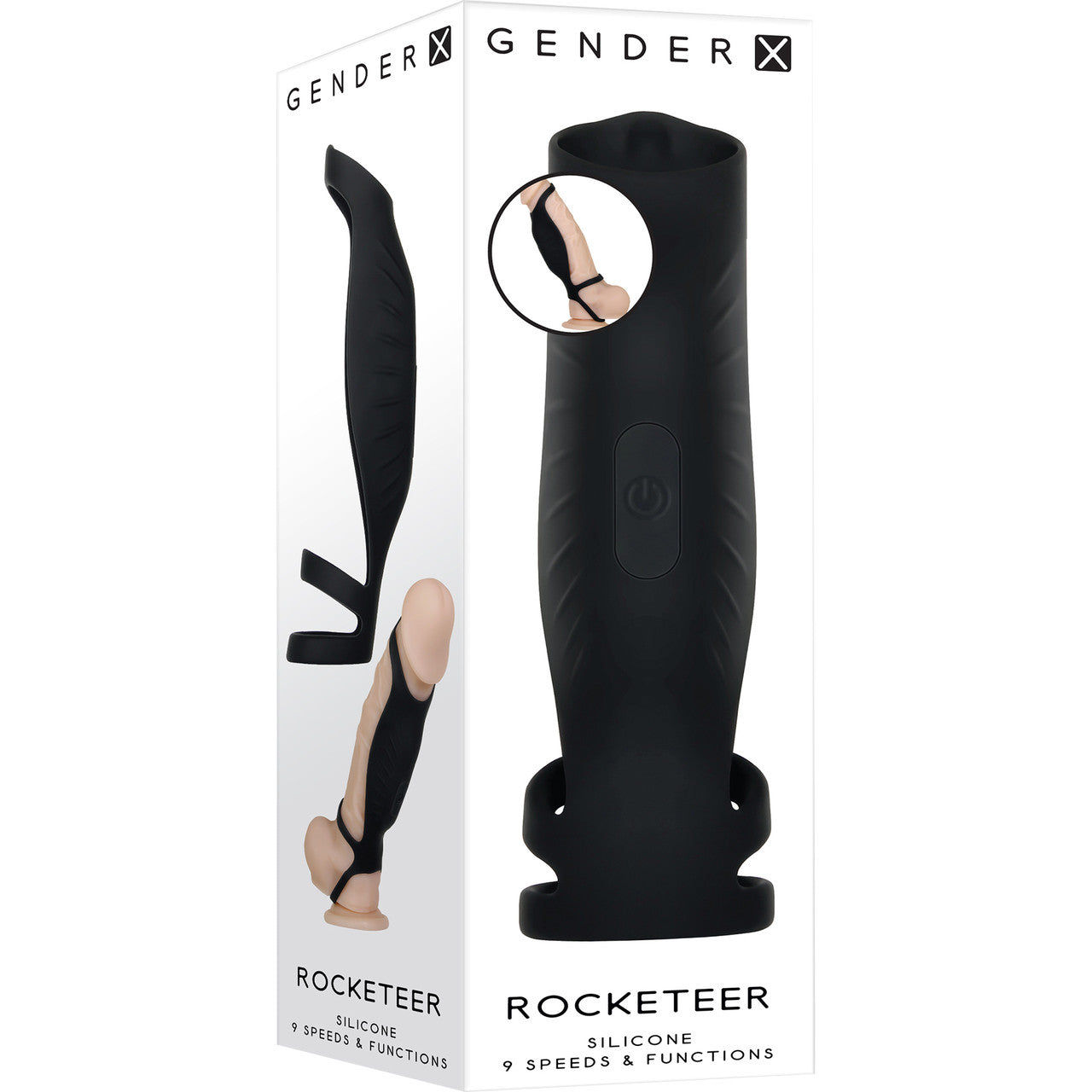 Gender X Rocketeer Rechargeable Silicone Waterproof Vibrating Penis Sheath