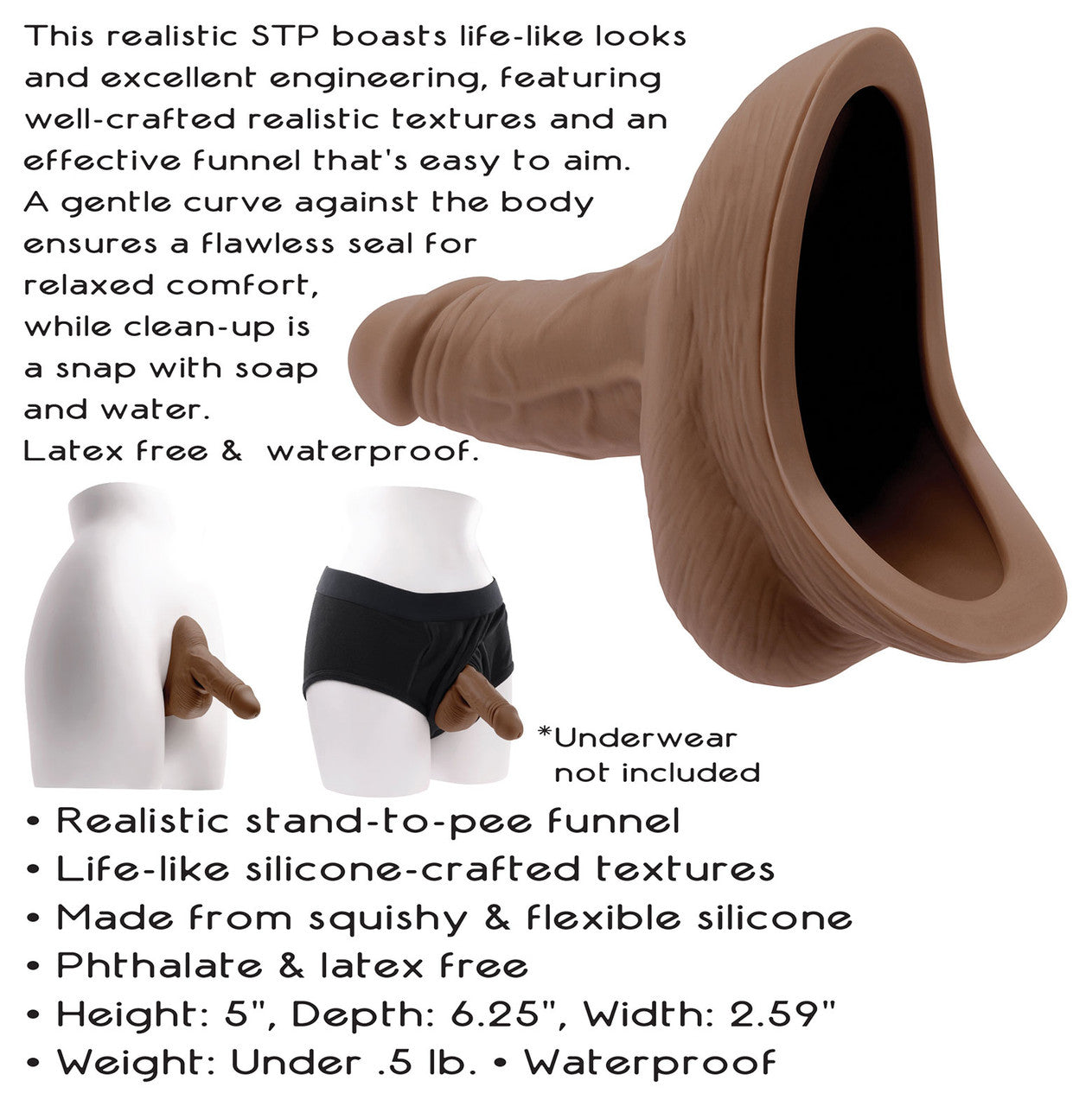 Gender X Silicone Realistic Stand To Pee - Dark