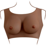 Gender X Undergarments Plate C-Cup Wearable Silicone Breasts - Chocolate