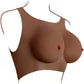 Gender X Undergarments Plate C-Cup Wearable Silicone Breasts - Chocolate