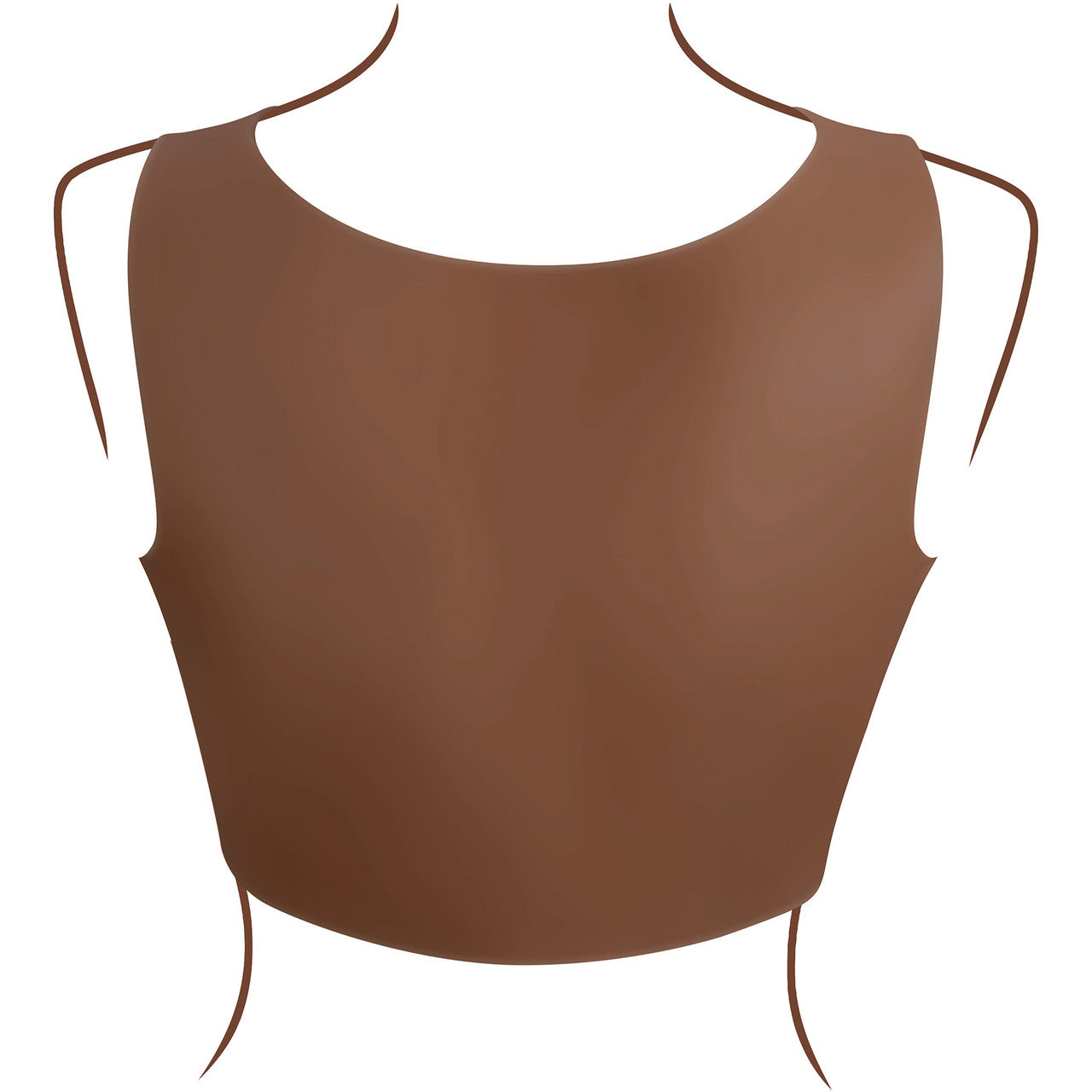 Gender X Undergarments Plate C-Cup Wearable Silicone Breasts - Chocolate