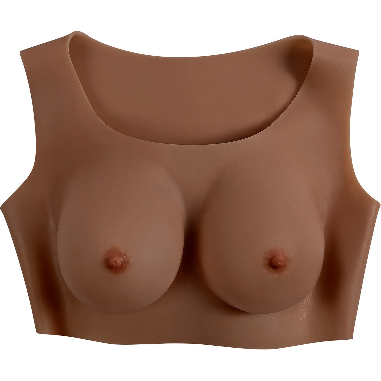 Gender X Undergarments Plate C-Cup Wearable Silicone Breasts - Chocolate