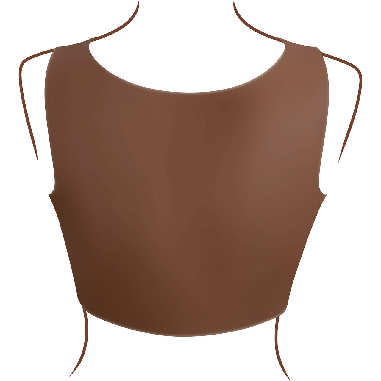 Gender X Undergarments Plate D-Cup Wearable Silicone Breasts - Chocolate