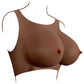 Gender X Undergarments Plate E-Cup Wearable Silicone Breasts - Chocolate