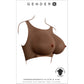 Gender X Undergarments Plate E-Cup Wearable Silicone Breasts - Chocolate