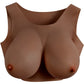 Gender X Undergarments Plate E-Cup Wearable Silicone Breasts - Chocolate