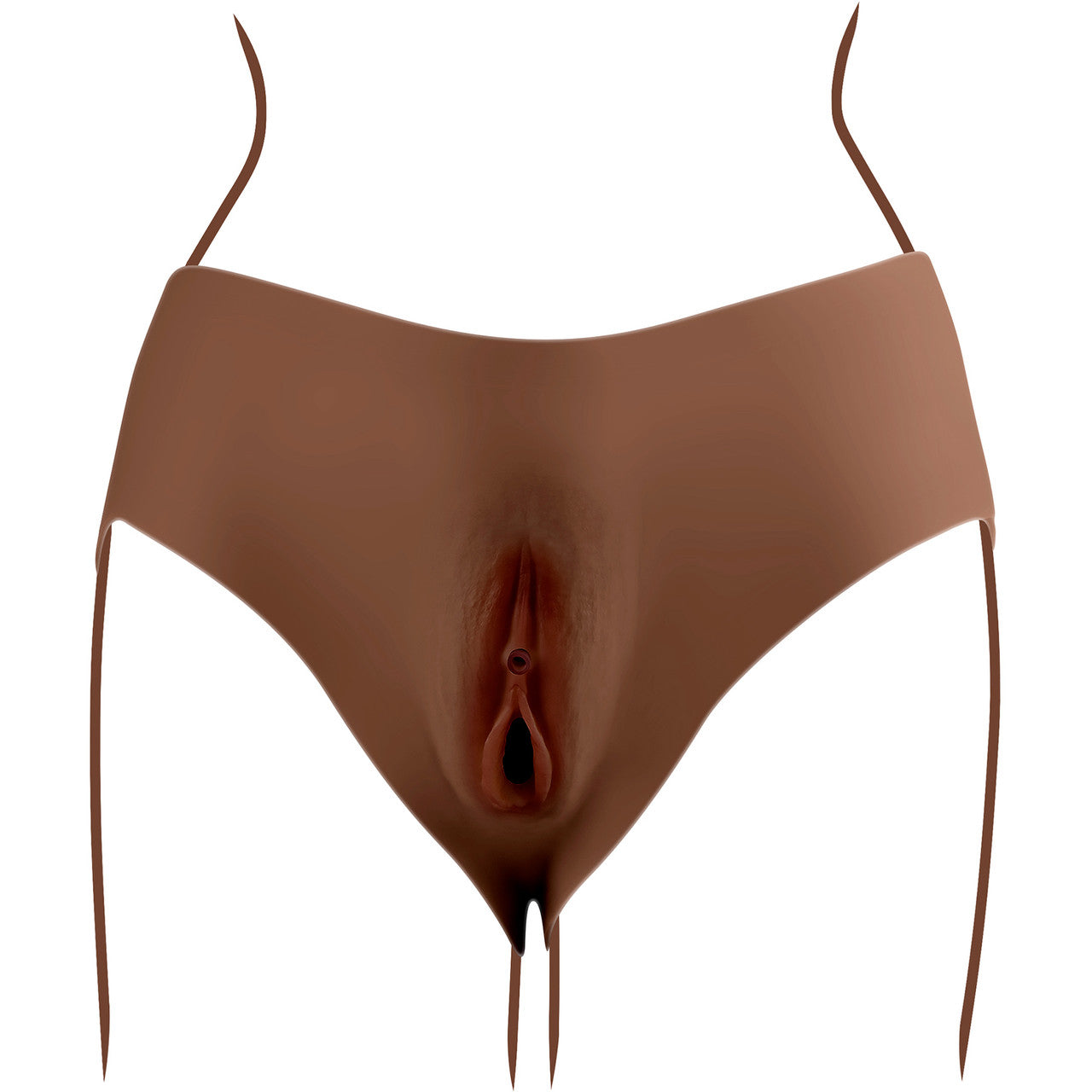 Gender X Undergarments Briefs Wearable Silicone Penetrable Vagina - Chocolate