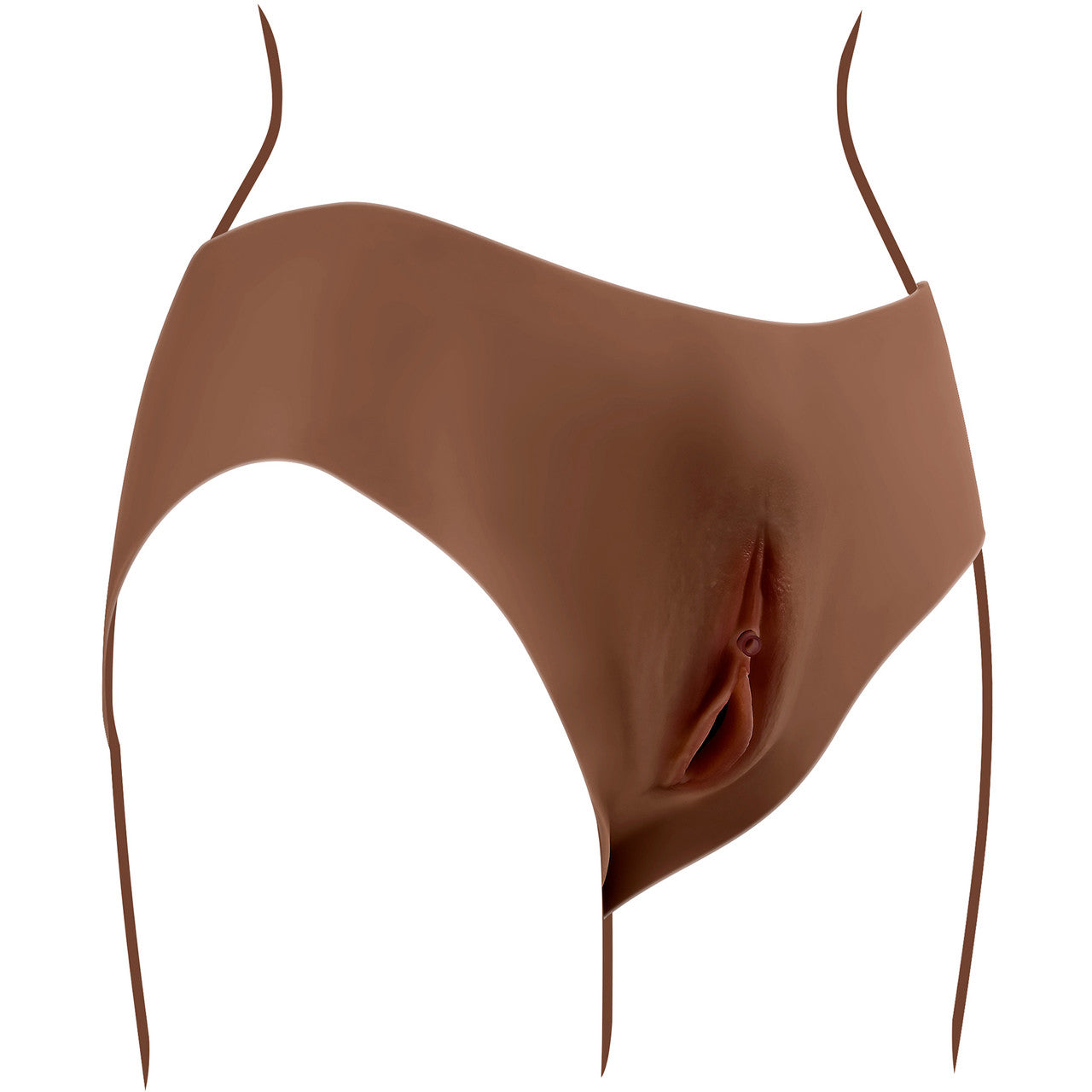 Gender X Undergarments Briefs Wearable Silicone Penetrable Vagina - Chocolate