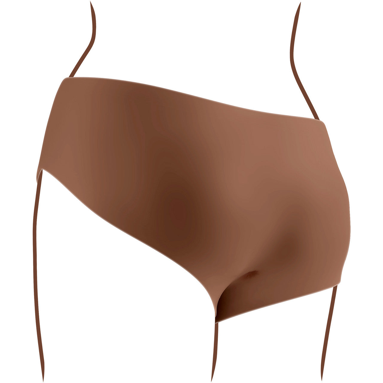 Gender X Undergarments Briefs Wearable Silicone Penetrable Vagina - Chocolate