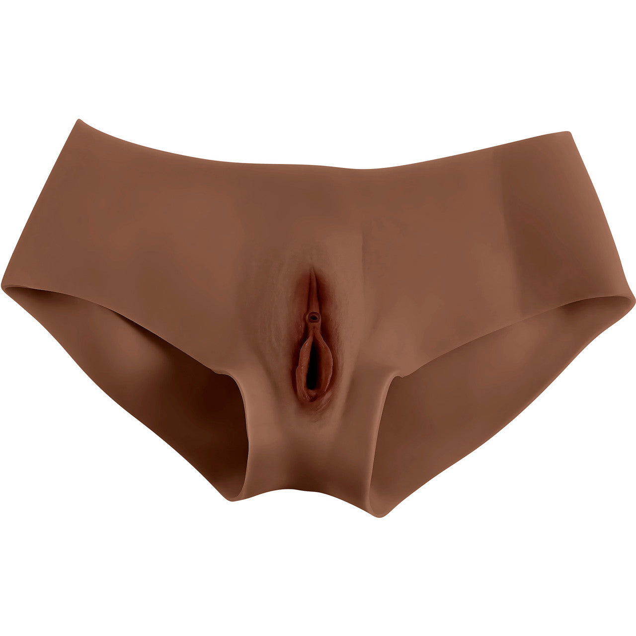 Gender X Undergarments Briefs Wearable Silicone Penetrable Vagina - Chocolate