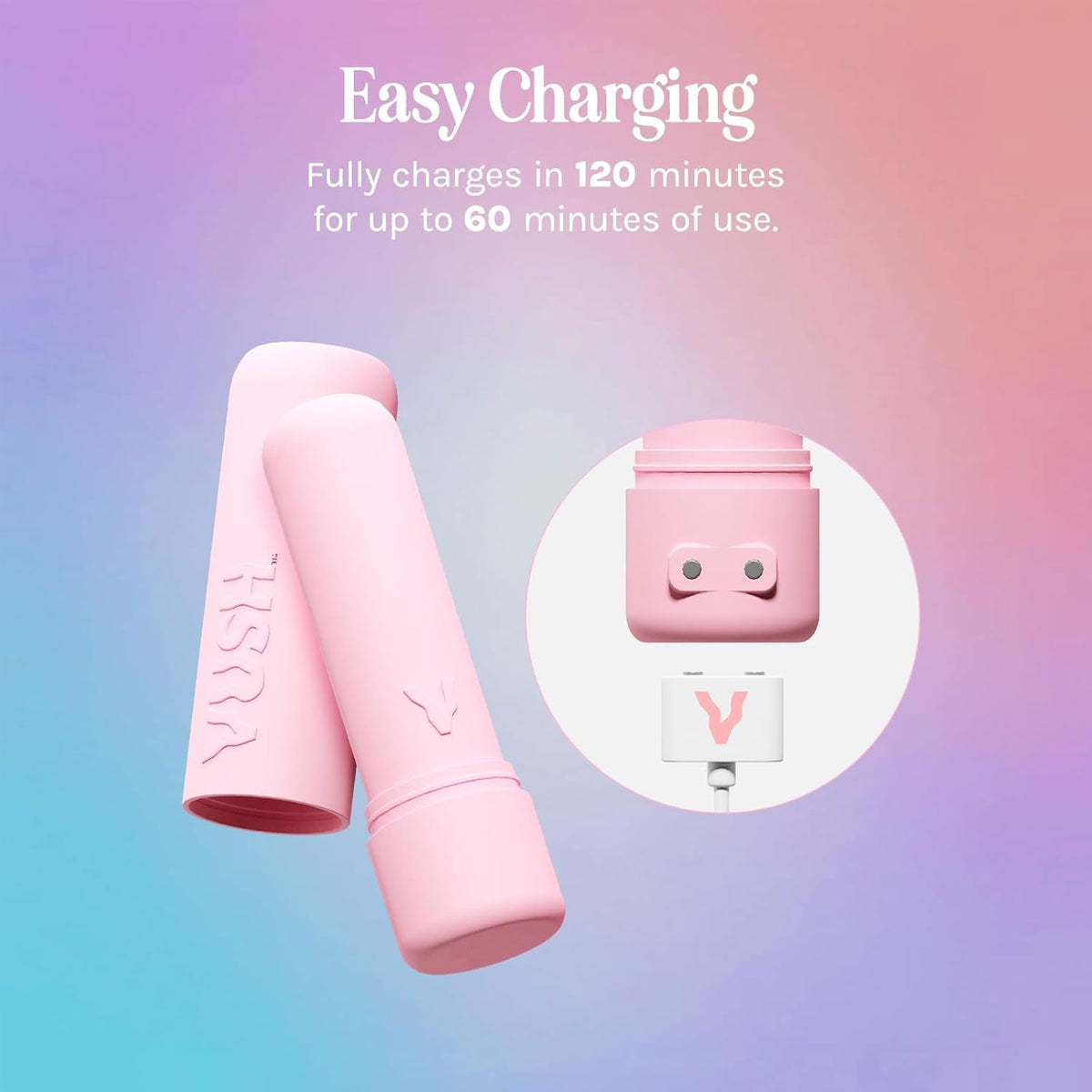 VUSH Gloss Silicone Rechargeable Waterproof Bullet Vibrator