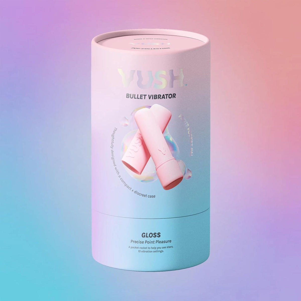 VUSH Gloss Silicone Rechargeable Waterproof Bullet Vibrator