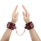 Wine Red Leather Handcuffs With Rose Gold Hardware By Liebe Seele
