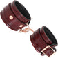 Wine Red Leather Handcuffs With Rose Gold Hardware By Liebe Seele