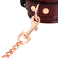 Wine Red Leather Handcuffs With Rose Gold Hardware By Liebe Seele