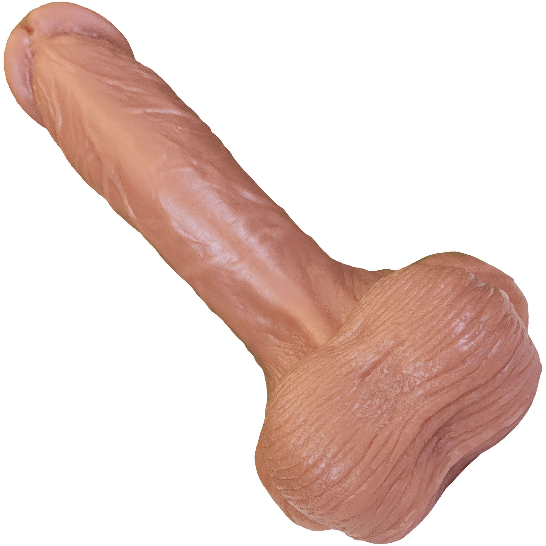 The Hitchhiker 6 Inch Silicone Realistic Dual Density Dildo With Balls & Suction Cup Base By Fukena