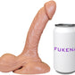 The Hitchhiker 6 Inch Silicone Realistic Dual Density Dildo With Balls & Suction Cup Base By Fukena - Measurements