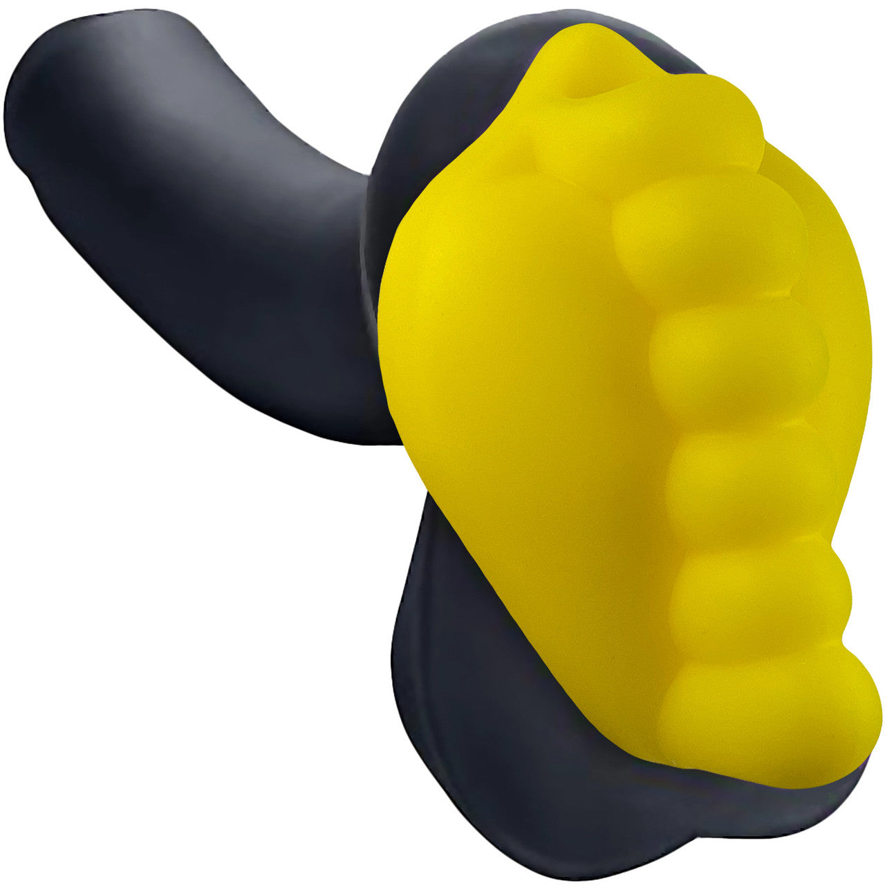 Honeybunch Soft Silicone Dildo Base with Vibe Pocket for Harness Play By Banana Pants - Sunshine