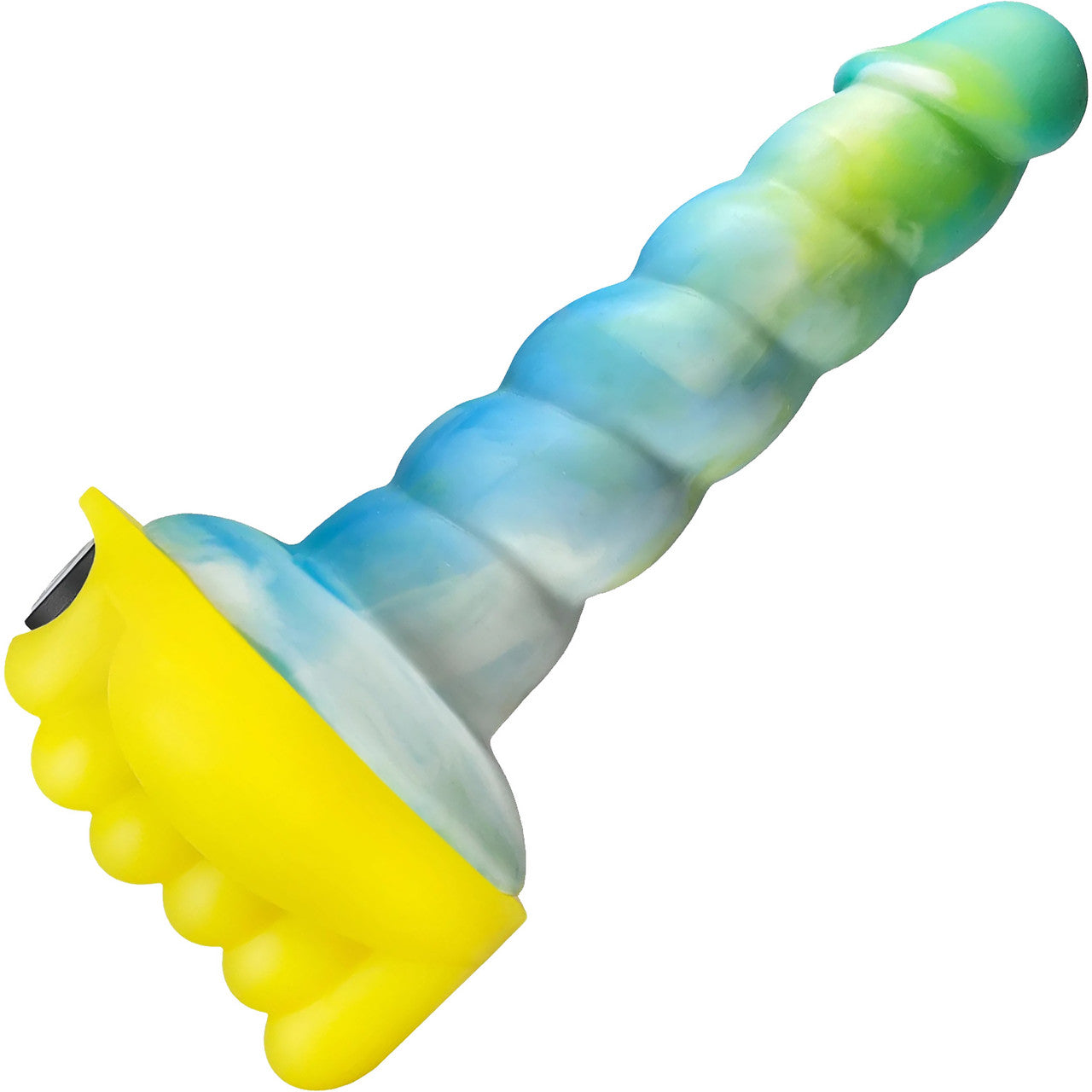 Honeybunch Soft Silicone Dildo Base with Vibe Pocket for Harness Play By Banana Pants - Sunshine