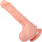 The Hookup 5.25 Inch Silicone Realistic Dildo With Balls & Suction Cup Base By Fukena - Vanilla