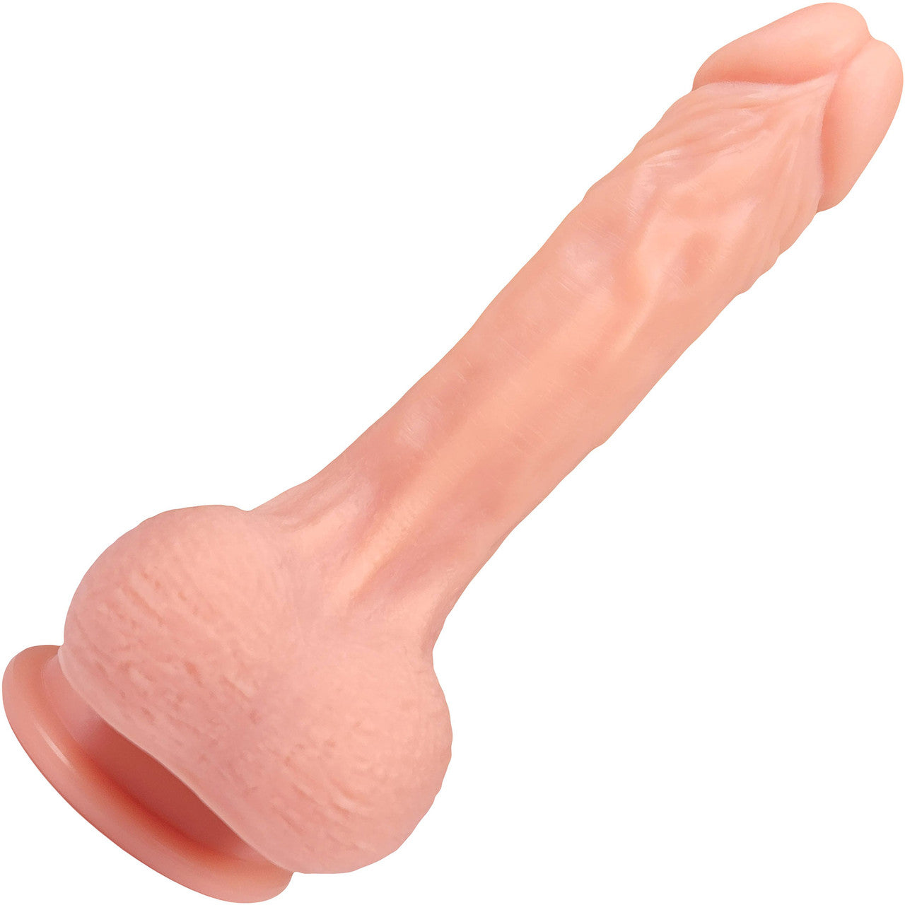 The Hookup 5.25 Inch Silicone Realistic Dildo With Balls & Suction Cup Base By Fukena - Vanilla