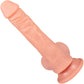 The Hookup 5.25 Inch Silicone Realistic Dildo With Balls & Suction Cup Base By Fukena - Vanilla