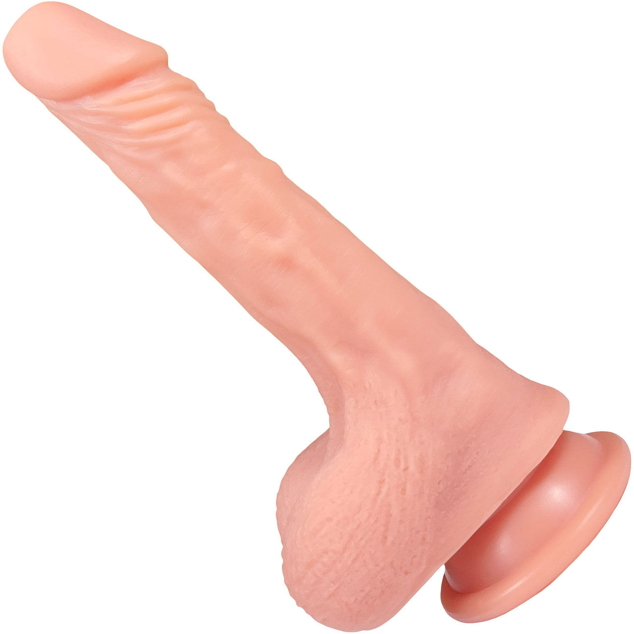 The Hookup 5.25 Inch Silicone Realistic Dildo With Balls & Suction Cup Base By Fukena - Vanilla