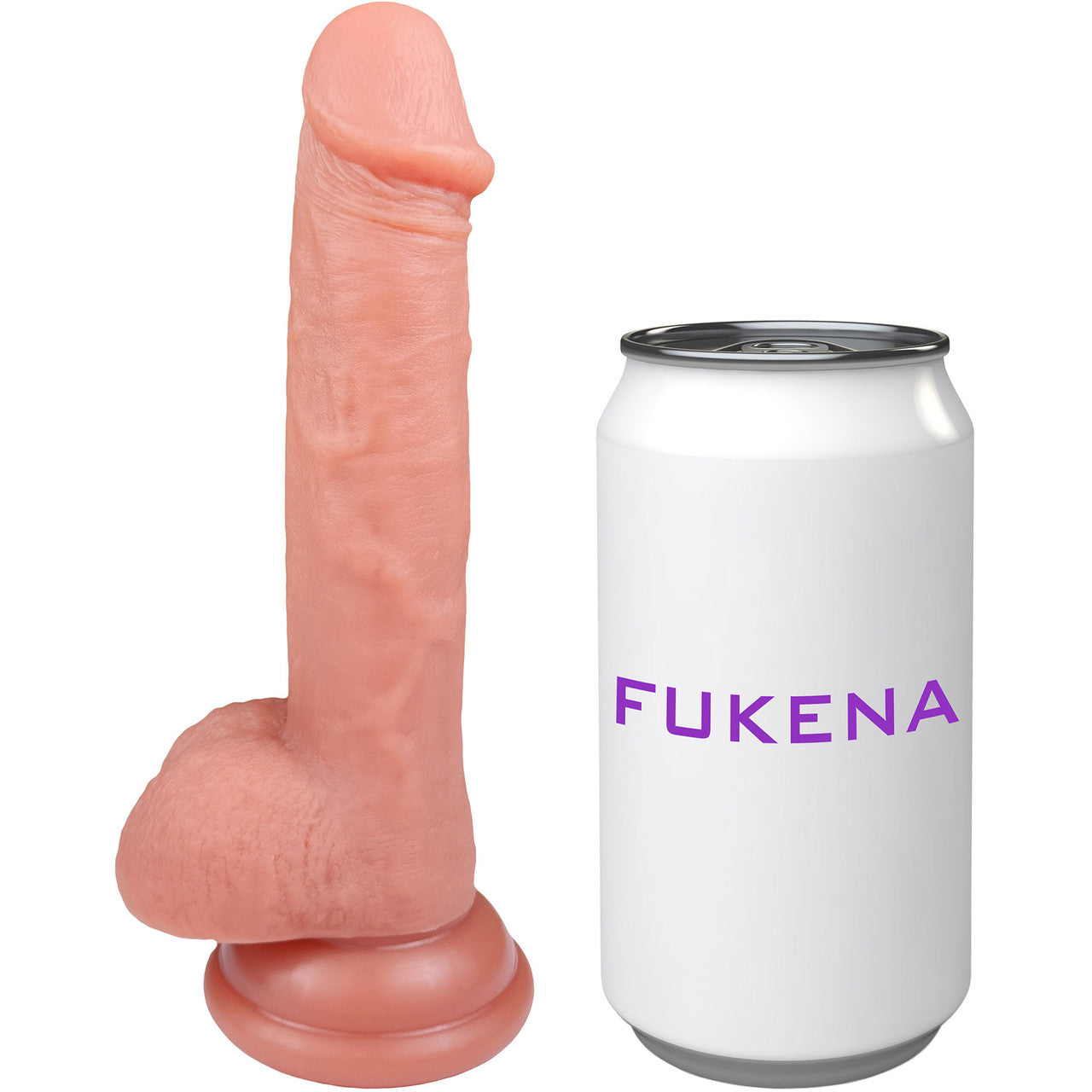 The Houseguest 5 Inch Silicone Realistic Dildo With Balls & Suction Cup Base By Fukena - Vanilla