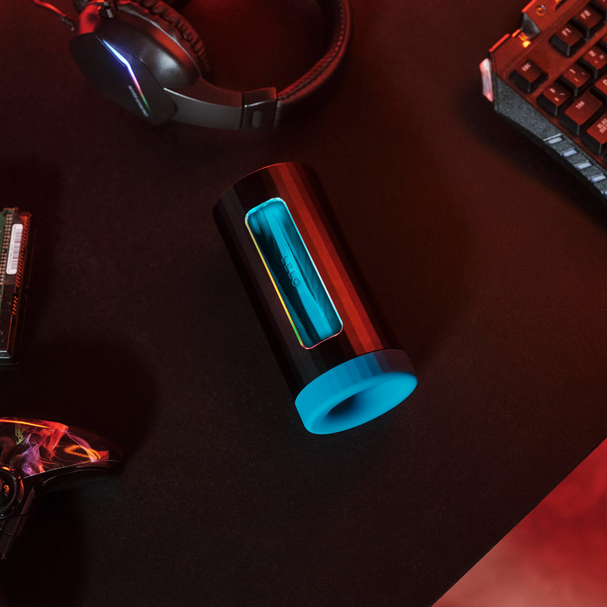 LELO F1S V3 Pleasure Console AI App Enabled Silicone Pulsing & Vibrating Penis Masturbator - Teal