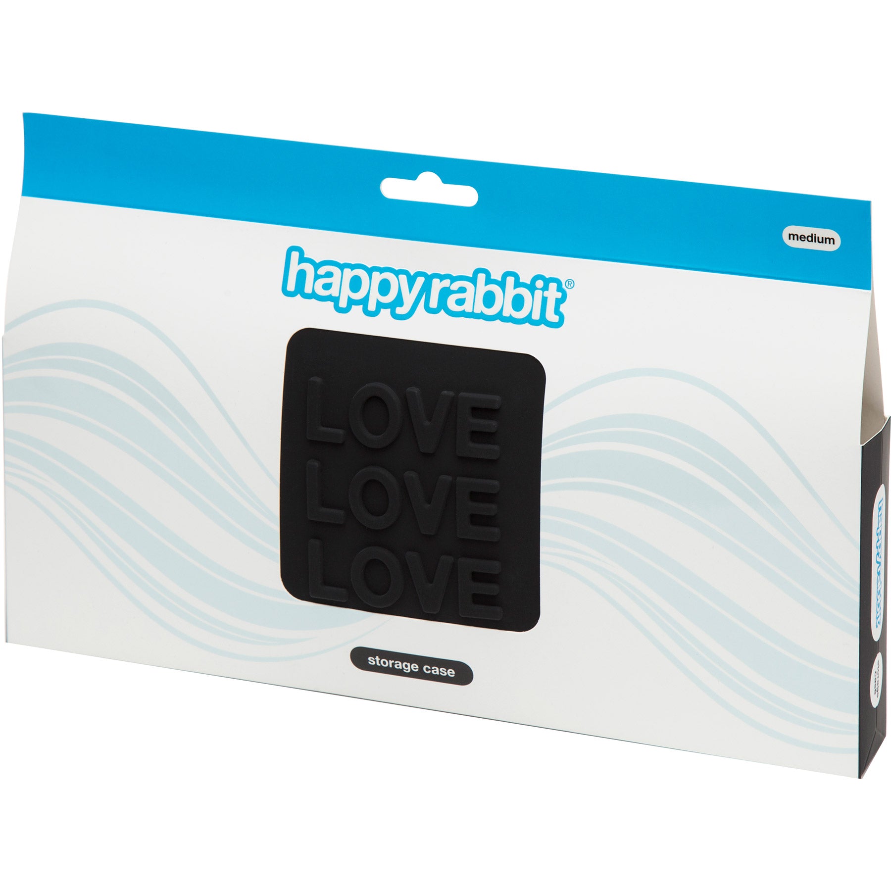 Happy Rabbit LOVE Medium Silicone Storage Zip Bag - Black