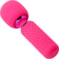 Nubii Harlow Mini Wand Silicone Warming Vibrator With Multi Use Attachment By Nu Sensuelle - Pink