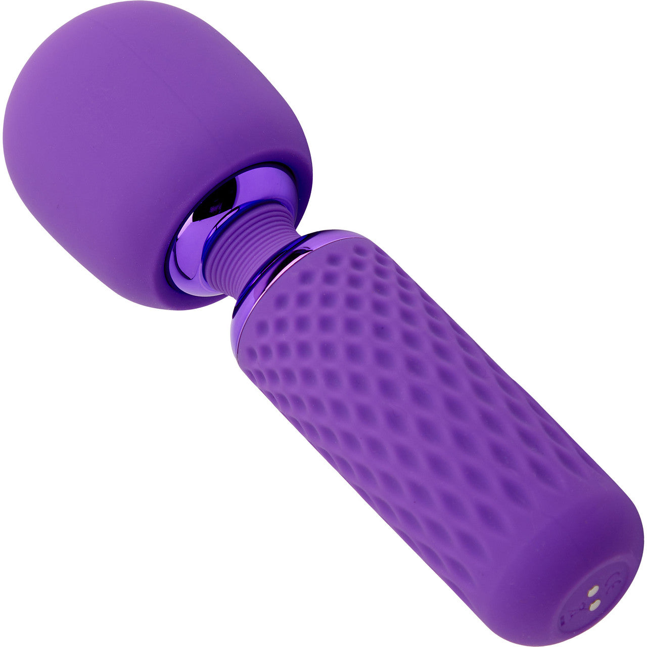 Nubii Harlow Mini Wand Silicone Warming Vibrator With Multi Use Attachment By Nu Sensuelle - Purple