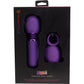 Nubii Harlow Mini Wand Silicone Warming Vibrator With Multi Use Attachment By Nu Sensuelle - Purple