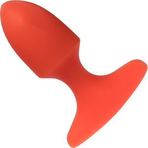 Hole Punch Silicone Butt Plug - Orange