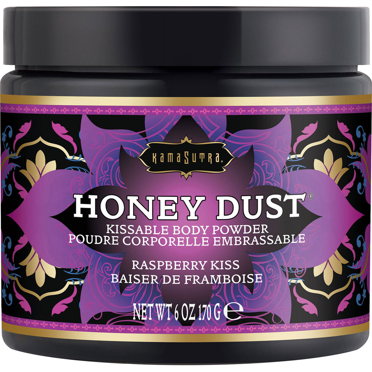 Kama Sutra Honey Dust Kissable Body Powder - Raspberry Kiss - 6 oz