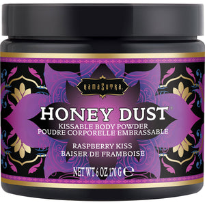 Kama Sutra Honey Dust Kissable Body Powder - Raspberry Kiss - 6 oz