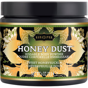 Kama Sutra Honey Dust Kissable Body Powder - Sweet Honeysuckle - 6 oz