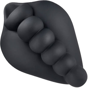 Honeybunch Soft Silicone Dildo Base with Vibe Pocket for Harness Play By Banana Pants - Black