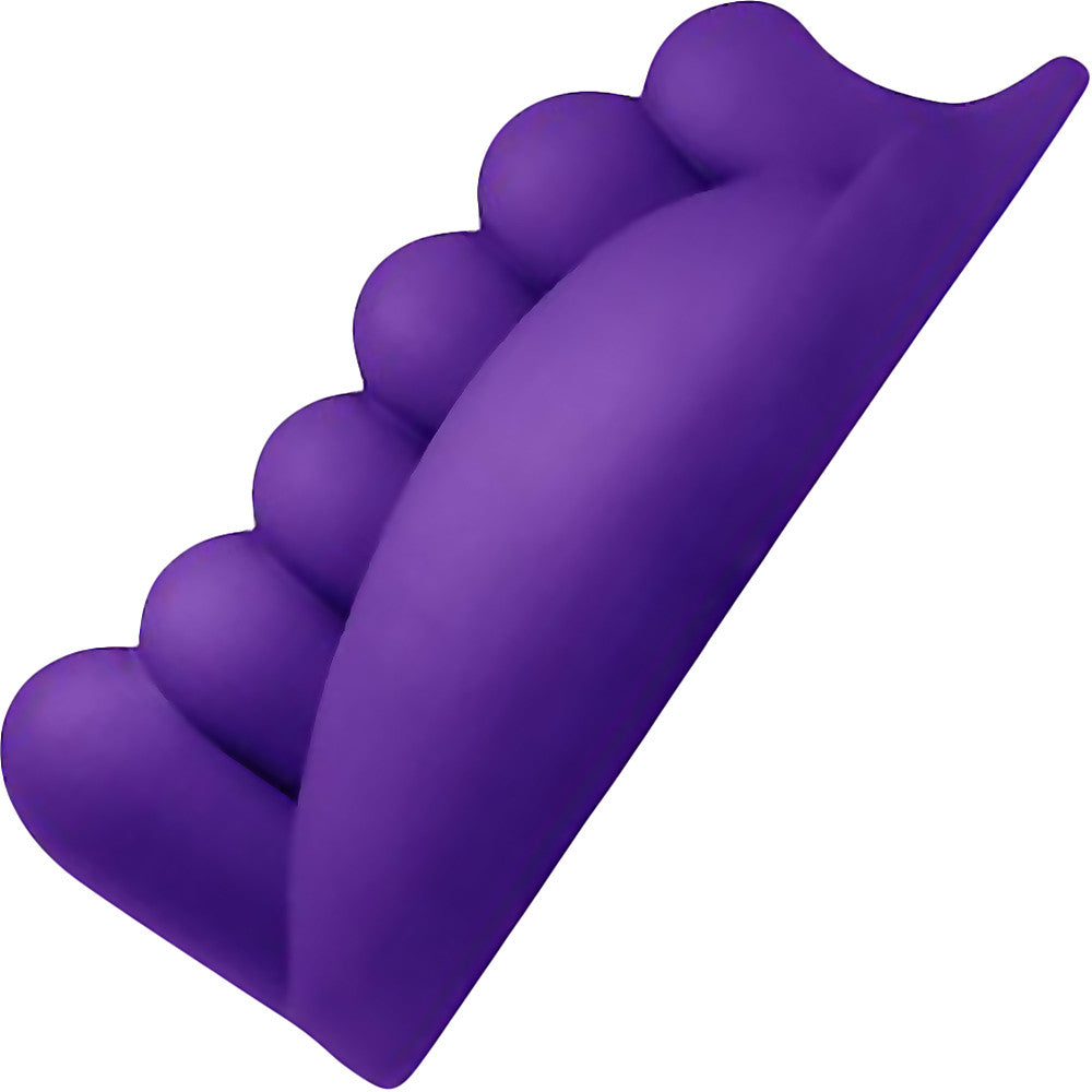 Honeybunch Soft Silicone Dildo Base With Vibe Pocket for Harness Play By Banana Pants - Purple