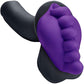 Honeybunch Soft Silicone Dildo Base With Vibe Pocket for Harness Play By Banana Pants - Purple