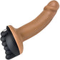 Honeybunch Soft Silicone Dildo Base with Vibe Pocket for Harness Play By Banana Pants - Black