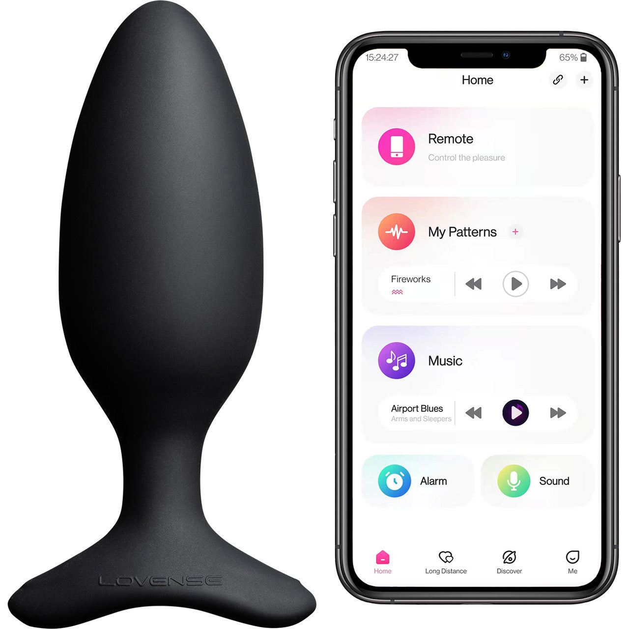 Lovense Hush 2 Medium App Enabled Silicone Waterproof Rechargeable Vibrating Butt Plug