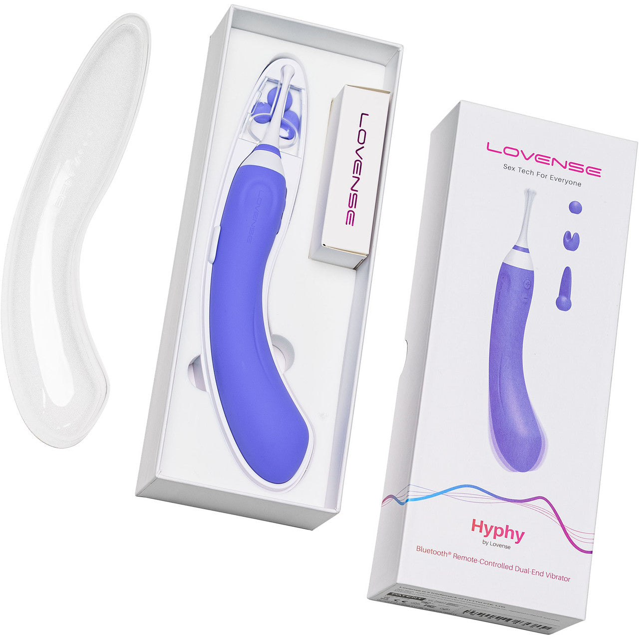 Lovense Hyphy Dual-End Clitoral & G-Spot App Compatible Waterproof Stimulator