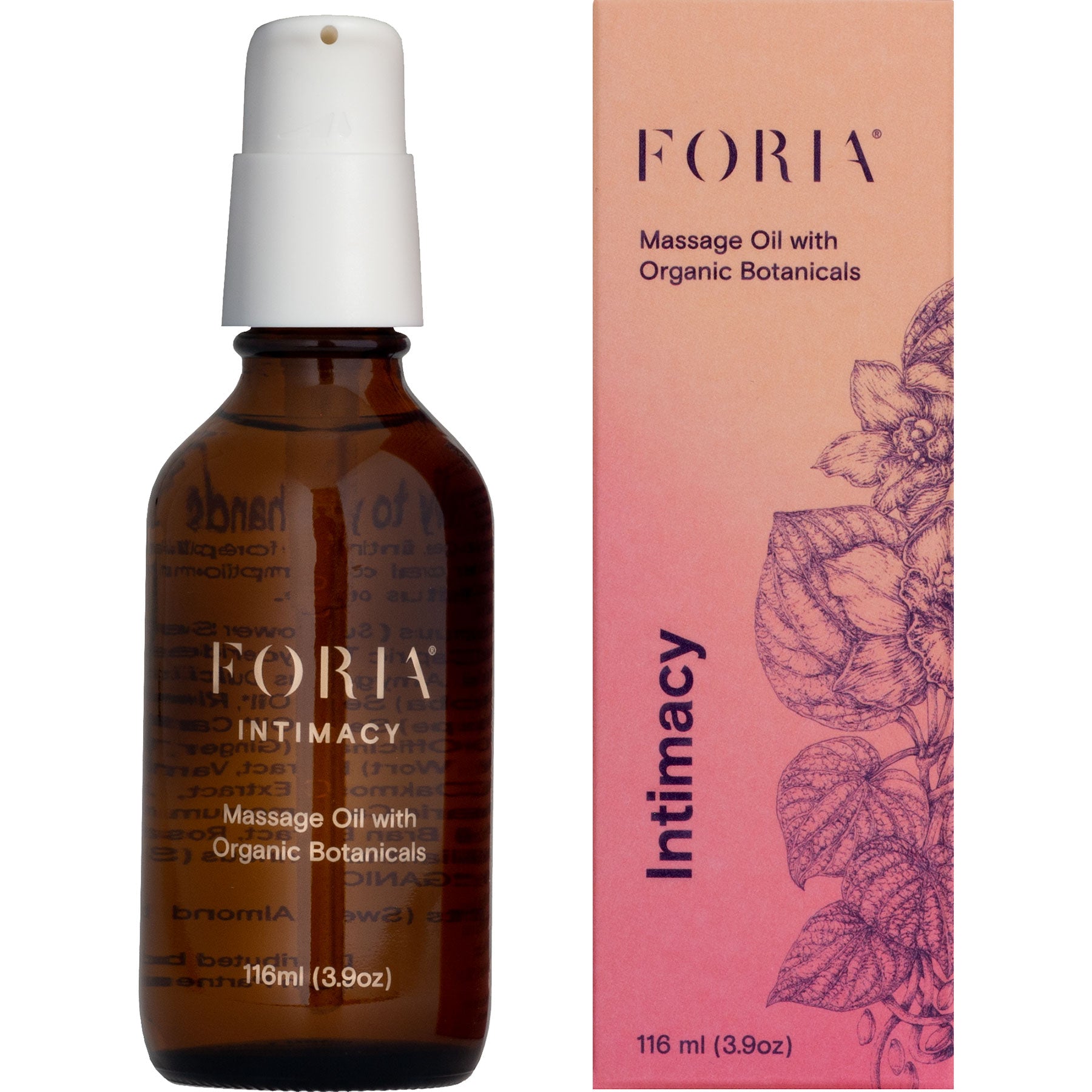 Foria Intimacy Massage Oil with Organic Botanicals 3.9 fl oz