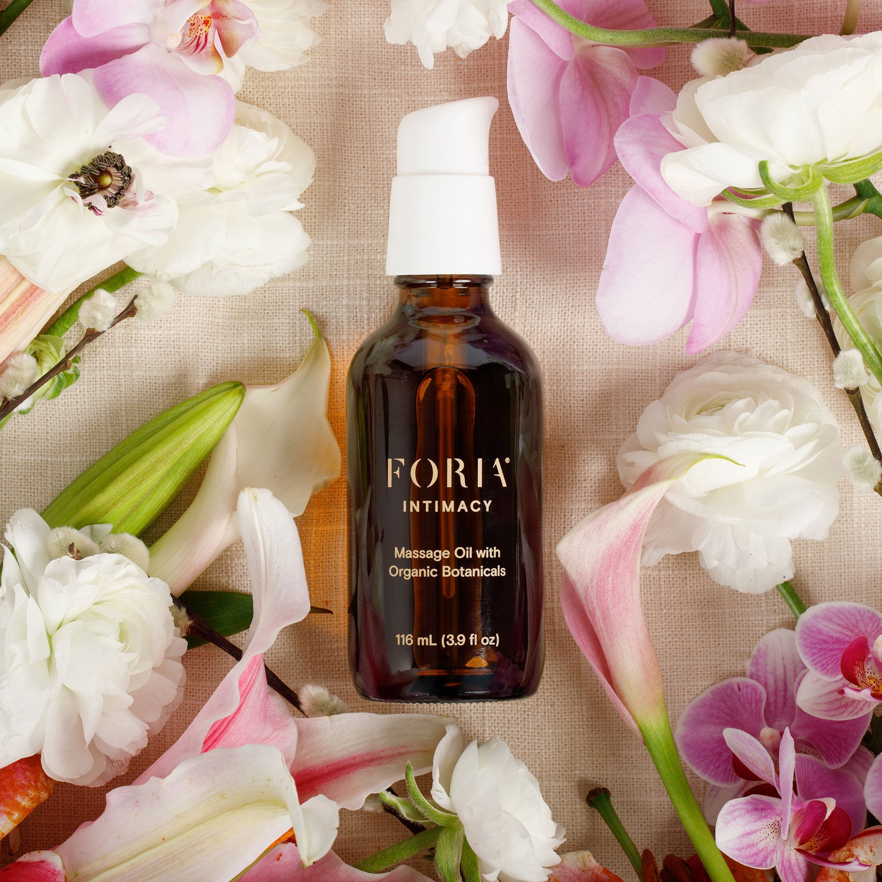 Foria Intimacy Massage Oil with Organic Botanicals 3.9 fl oz