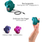 Kisscool Rechargeable Silicone Finger Vibrator With Tapping Technology By Love To Love - Iridescent Teal