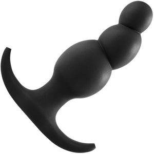 Anal Adventures Platinum Stacked Silicone Butt Plug By Blush - Black