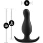 Anal Adventures Platinum Curve Silicone Butt Plug By Blush - Black
