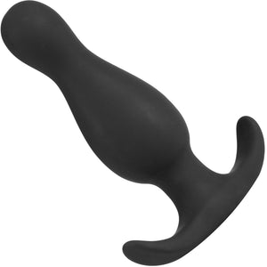 Anal Adventures Platinum Curve Silicone Butt Plug By Blush - Black