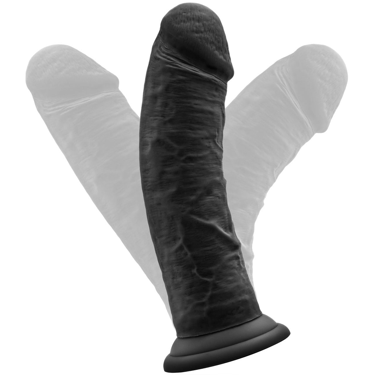 Ruse Jammy Silicone Suction Cup Dildo by Blush Novelties - Black